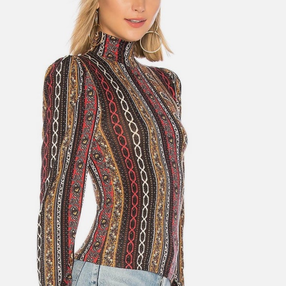 Free People Multicolor Paisley Print Women's Top - Picture 2 of 8
